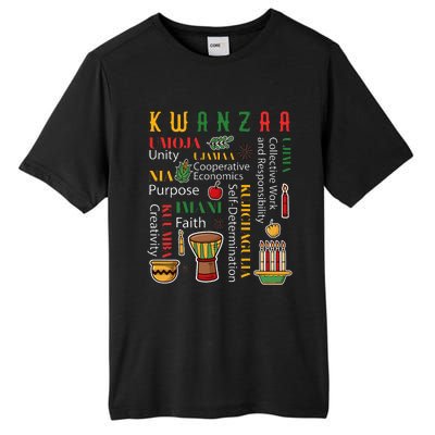 Happy Kwanzaa Drum Kinara Seven Candles Africa Celebration Tall Fusion ChromaSoft Performance T-Shirt