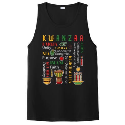 Happy Kwanzaa Drum Kinara Seven Candles Africa Celebration PosiCharge Competitor Tank