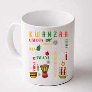 Happy Kwanzaa Drum Kinara Seven Candles Africa Celebration Coffee Mug