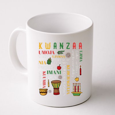 Happy Kwanzaa Drum Kinara Seven Candles Africa Celebration Coffee Mug