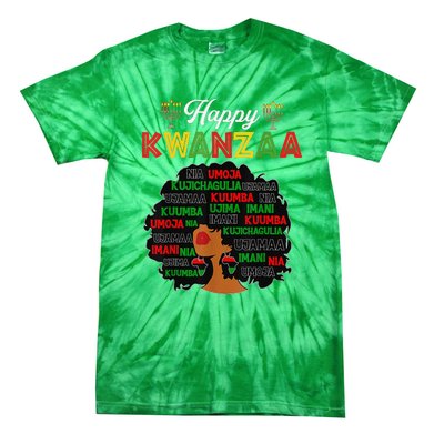 Happy Kwanzaa Decorations African American Seven Principles Tie-Dye T-Shirt