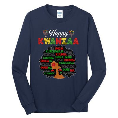 Happy Kwanzaa Decorations African American Seven Principles Tall Long Sleeve T-Shirt