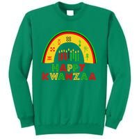 Happy Kwanzaa Decorations Rainbow 7 Seven Principles Kinara Sweatshirt