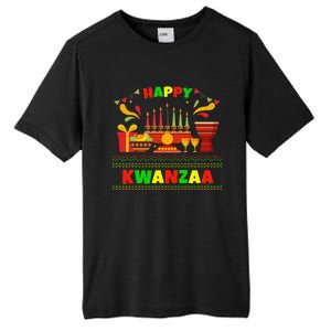 Happy Kwanzaa Drum Kinara Seven Candles Africa Celebration Tall Fusion ChromaSoft Performance T-Shirt