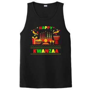 Happy Kwanzaa Drum Kinara Seven Candles Africa Celebration PosiCharge Competitor Tank