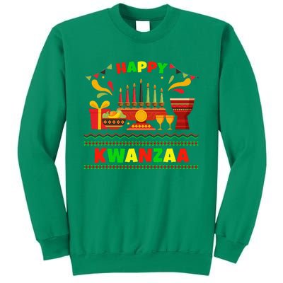 Happy Kwanzaa Drum Kinara Seven Candles Africa Celebration Sweatshirt