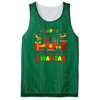 Happy Kwanzaa Drum Kinara Seven Candles Africa Celebration Mesh Reversible Basketball Jersey Tank