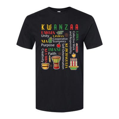 Happy Kwanzaa Drum Kinara Seven Candles Africa Celebration Softstyle CVC T-Shirt