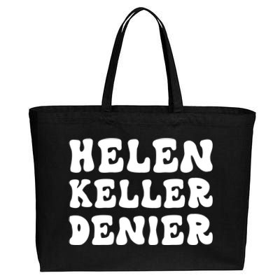 Helen Keller Denier Meme Cotton Canvas Jumbo Tote