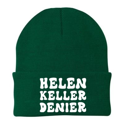 Helen Keller Denier Meme Knit Cap Winter Beanie