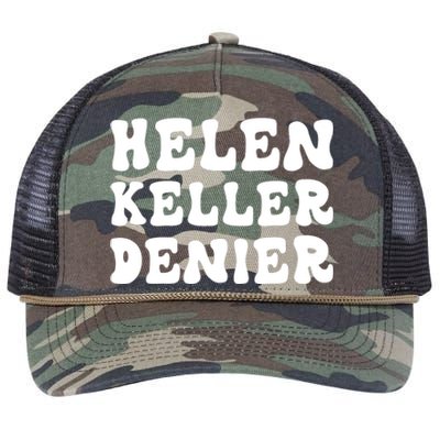 Helen Keller Denier Meme Retro Rope Trucker Hat Cap