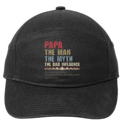 He Knows Everything If He Doesn’T Know He Make A Stuff Up 7-Panel Snapback Hat