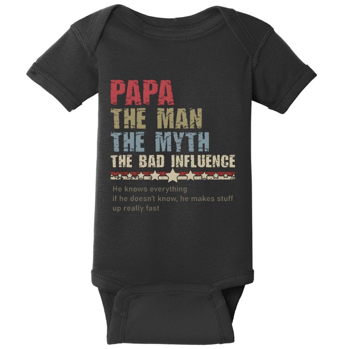 He Knows Everything If He Doesn’T Know He Make A Stuff Up Baby Bodysuit