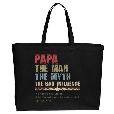 He Knows Everything If He Doesn’T Know He Make A Stuff Up Cotton Canvas Jumbo Tote