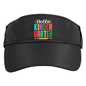 Hello Kindergarten First Day Of School Teachers Students Adult Drive Performance Visor