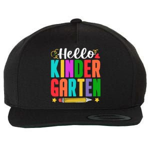 Hello Kindergarten First Day Of School Teachers Students Wool Snapback Cap