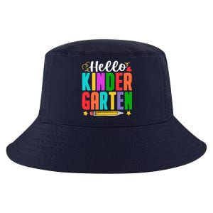 Hello Kindergarten First Day Of School Teachers Students Cool Comfort Performance Bucket Hat