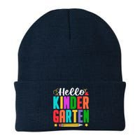 Hello Kindergarten First Day Of School Teachers Students Knit Cap Winter Beanie