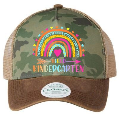 Hello Kindergarten Funny Rainbow Legacy Tie Dye Trucker Hat