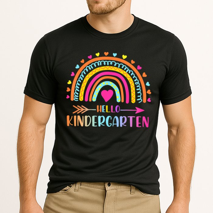 Hello Kindergarten Funny Rainbow Cooling Performance Crew T-Shirt