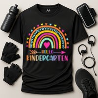 Hello Kindergarten Funny Rainbow Cooling Performance Crew T-Shirt