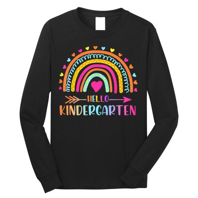 Hello Kindergarten Funny Rainbow Long Sleeve Shirt