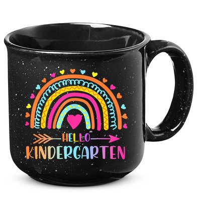 Hello Kindergarten Funny Rainbow 15oz Campfire Ceramic Mug