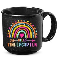 Hello Kindergarten Funny Rainbow 15oz Campfire Ceramic Mug