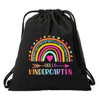 Hello Kindergarten Funny Rainbow Drawstring Bag