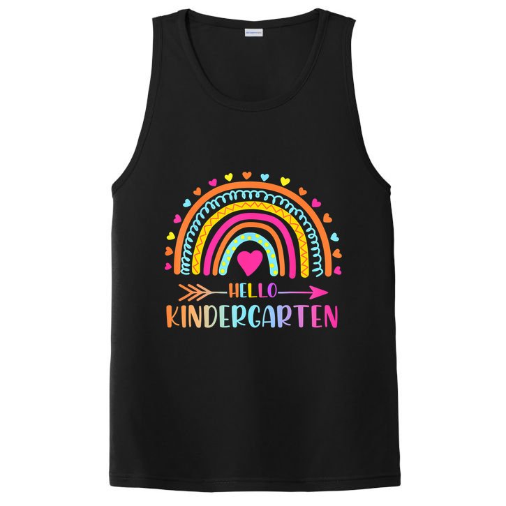Hello Kindergarten Funny Rainbow PosiCharge Competitor Tank