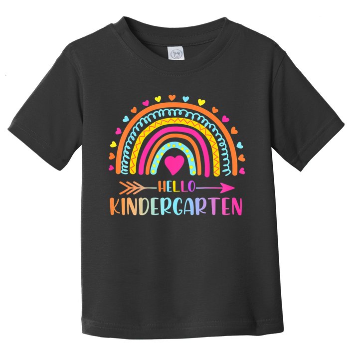 Hello Kindergarten Funny Rainbow Toddler T-Shirt