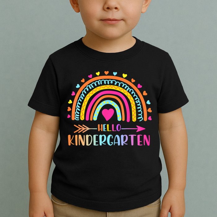 Hello Kindergarten Funny Rainbow Toddler T-Shirt