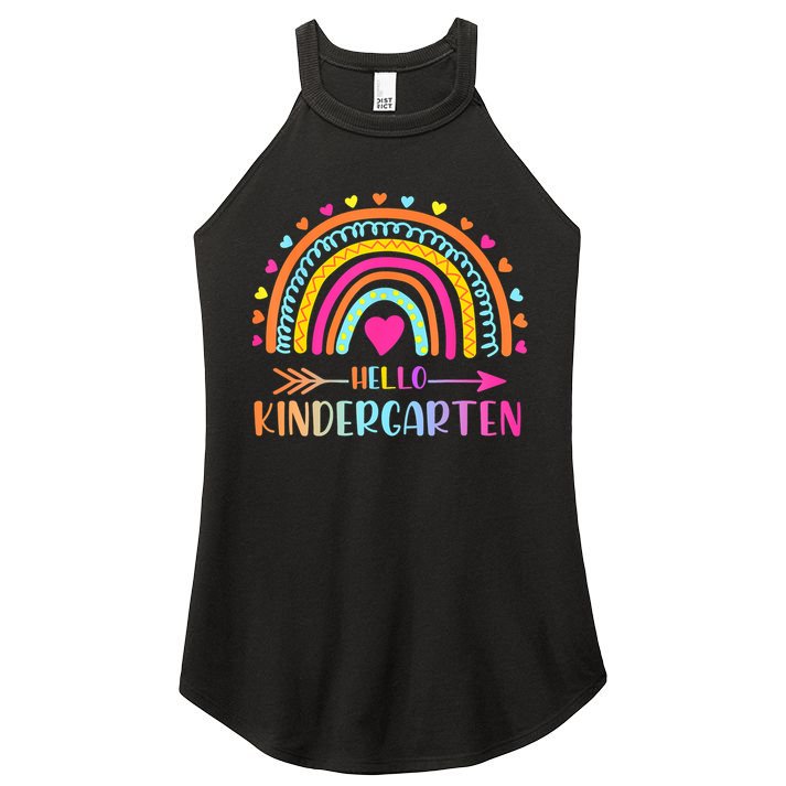 Hello Kindergarten Funny Rainbow Women's Perfect Tri Rocker Tank