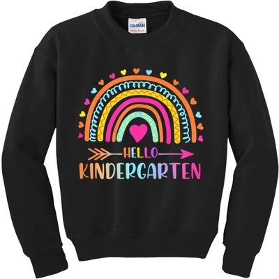 Hello Kindergarten Funny Rainbow Kids Sweatshirt