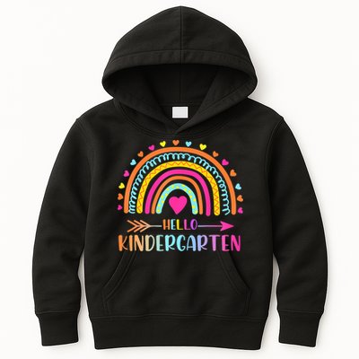 Hello Kindergarten Funny Rainbow Kids Hoodie