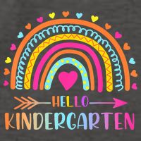 Hello Kindergarten Funny Rainbow Vector Backpack