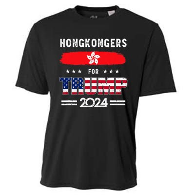 Hong Kongers For Trump 2024 Hong Kong Flag Patriotic Cooling Performance Crew T-Shirt