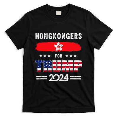 Hong Kongers For Trump 2024 Hong Kong Flag Patriotic T-Shirt
