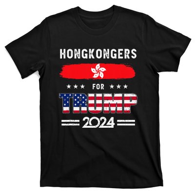 Hong Kongers For Trump 2024 Hong Kong Flag Patriotic T-Shirt