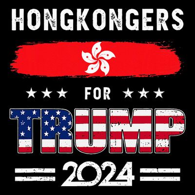 Hong Kongers For Trump 2024 Hong Kong Flag Patriotic T-Shirt