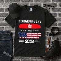 Hong Kongers For Trump 2024 Hong Kong Flag Patriotic Tall T-Shirt