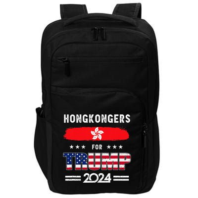 Hong Kongers For Trump 2024 Hong Kong Flag Patriotic Impact Tech Backpack