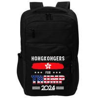 Hong Kongers For Trump 2024 Hong Kong Flag Patriotic Impact Tech Backpack