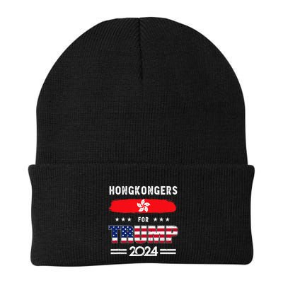 Hong Kongers For Trump 2024 Hong Kong Flag Patriotic Beanie