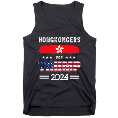 Hong Kongers For Trump 2024 Hong Kong Flag Patriotic Tank Top
