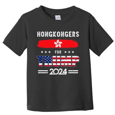 Hong Kongers For Trump 2024 Hong Kong Flag Patriotic Toddler T-Shirt