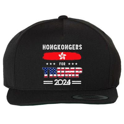 Hong Kongers For Trump 2024 Hong Kong Flag Patriotic Wool Snapback Cap