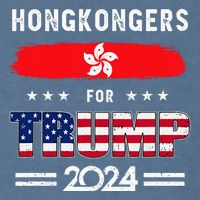 Hong Kongers For Trump 2024 Hong Kong Flag Patriotic Garment-Dyed Sweatshirt