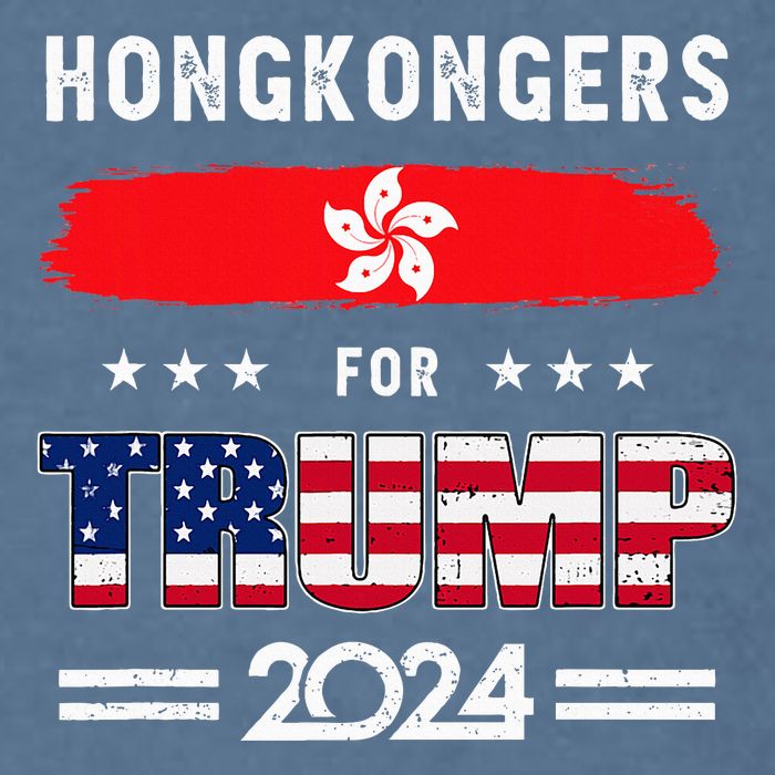 Hong Kongers For Trump 2024 Hong Kong Flag Patriotic Garment-Dyed Sweatshirt