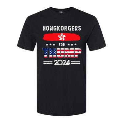 Hong Kongers For Trump 2024 Hong Kong Flag Patriotic Softstyle® CVC T-Shirt